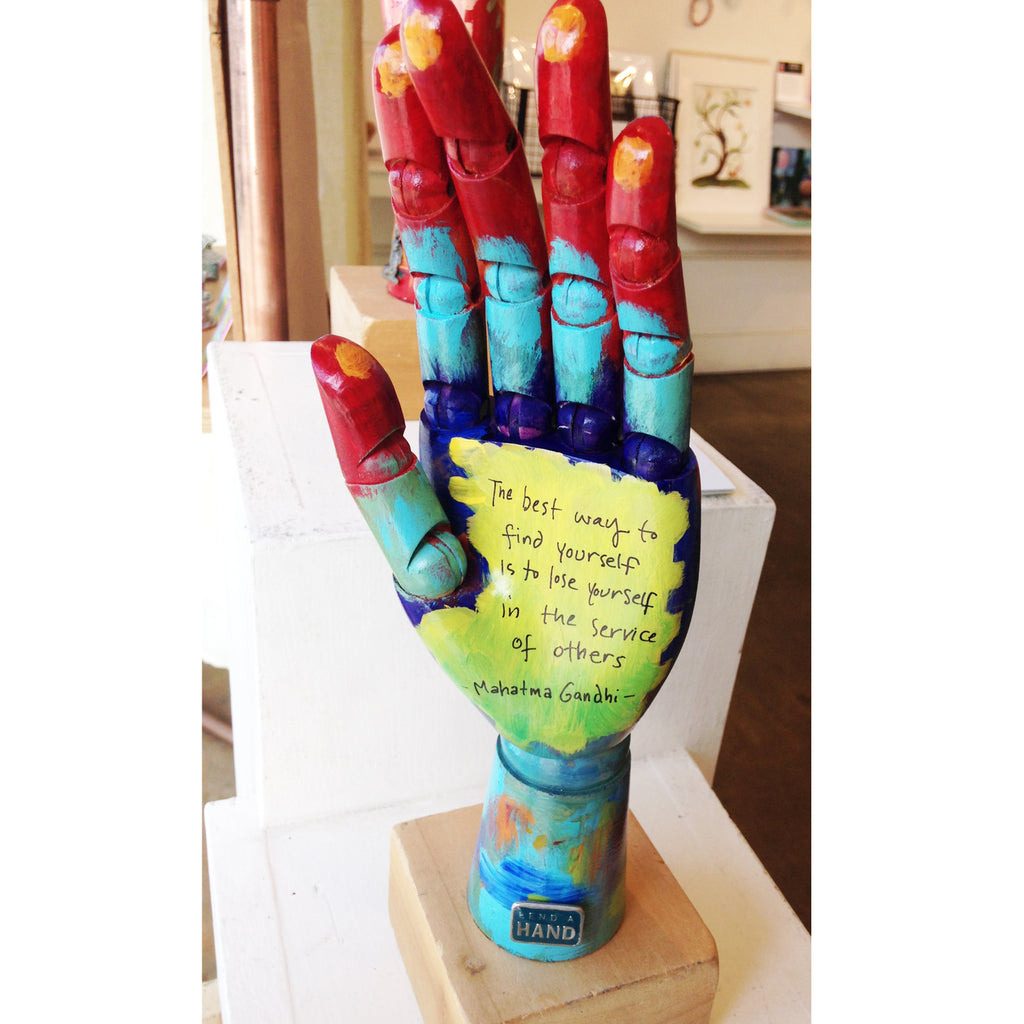 Art 02-Gandhi Wood Painted Hand
