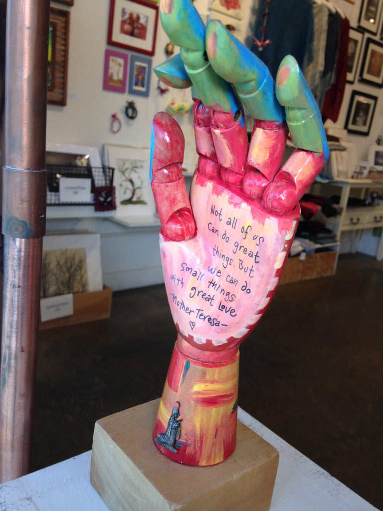 Art 01-Mother Teresa Wood Painted Hand