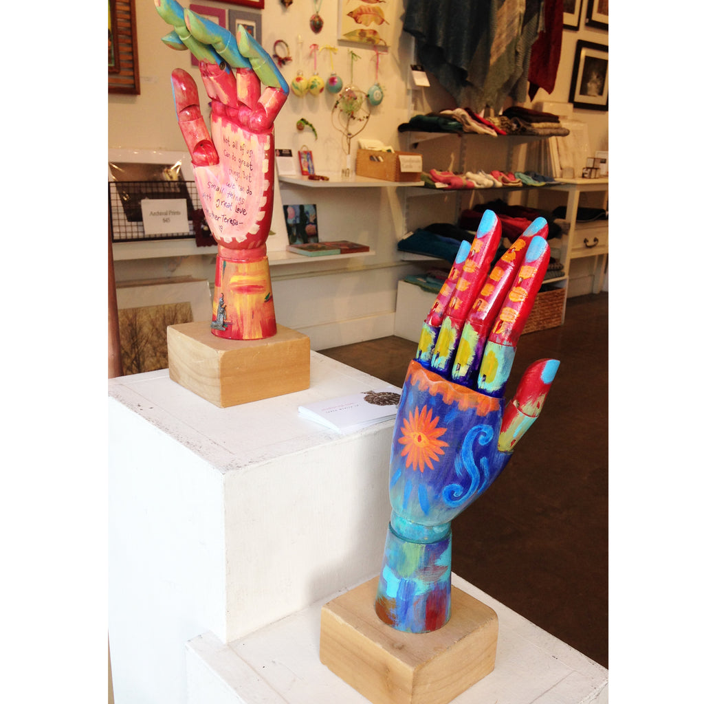 Art 02-Gandhi Wood Painted Hand
