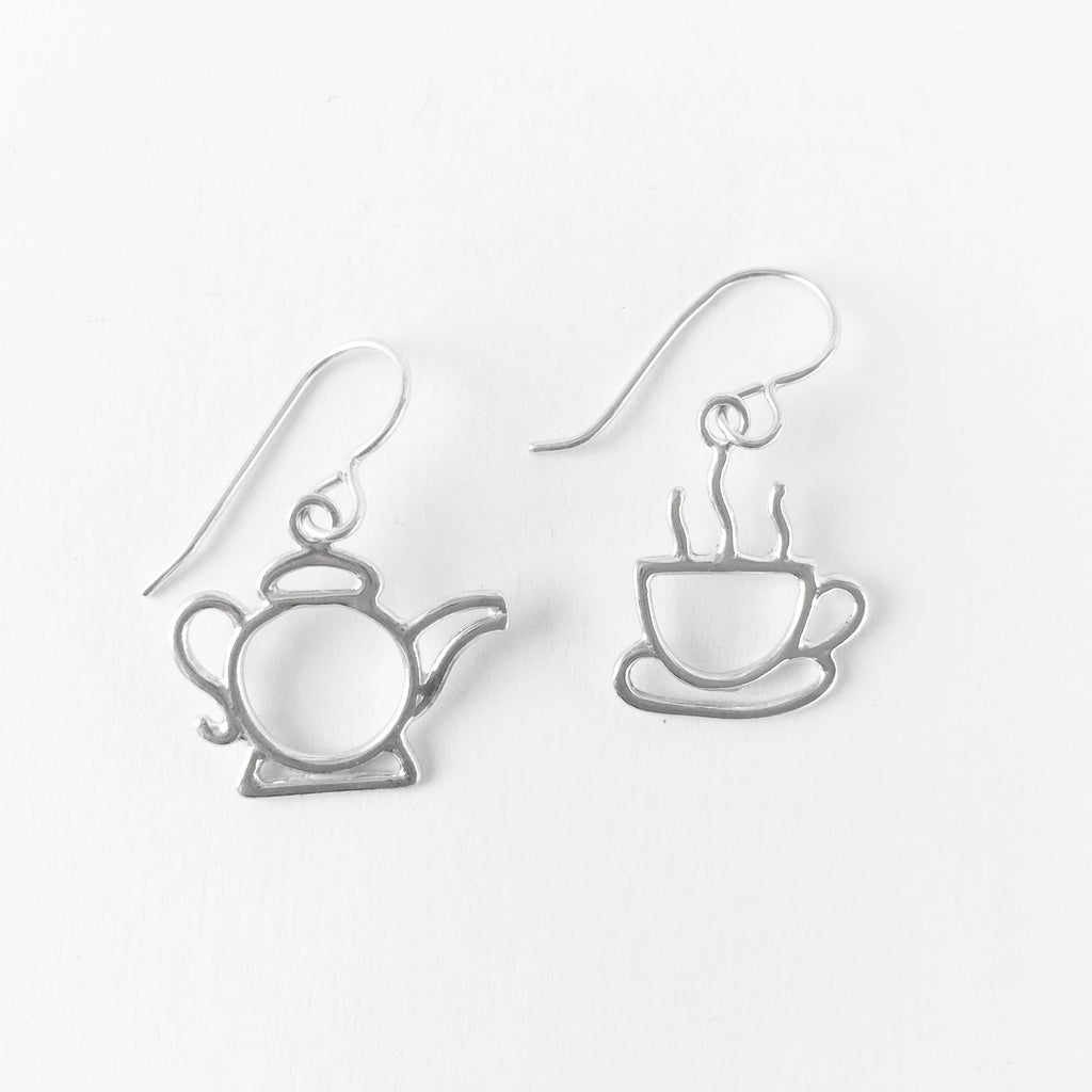 WCE -Teacup (or Coffee Cup)/Teapot Earrings - Sterling Silver