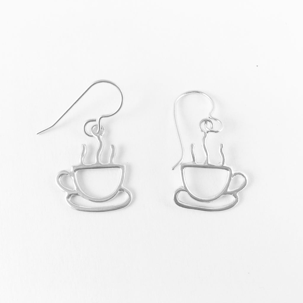 WCE - Coffee/Coffee Earrings - Sterling Silver